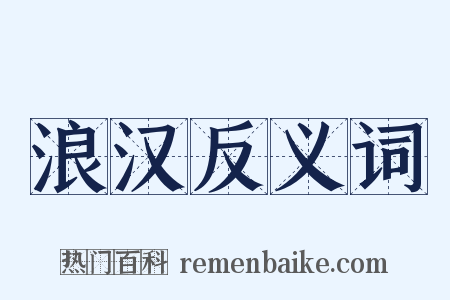 浪汉反义词是什么意思的图片